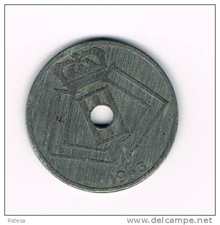 LEOPOLD  III   25 CENTIEM  1943  VL/FR - 25 Centimes