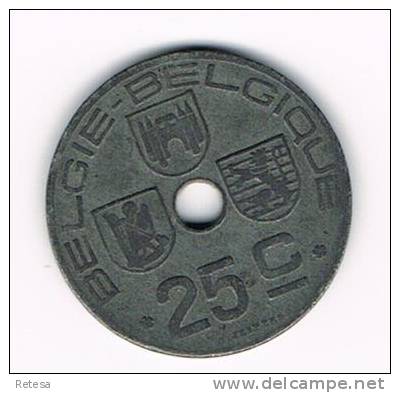 LEOPOLD  III   25 CENTIEM  1943  VL/FR - 25 Centimes