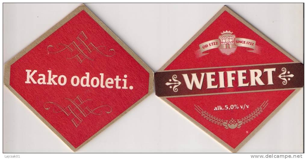 WEIFERT Beer Coaster  Pancevo Brewery Yugoslavia Serbia - Beer Mats