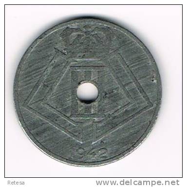 LEOPOLD  III   25 CENTIEM  1942  FR/VL - 25 Centimes