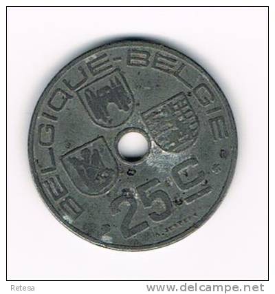 LEOPOLD  III   25 CENTIEM  1942  FR/VL - 25 Cents