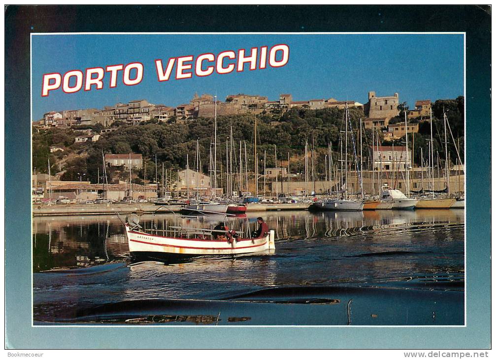 CORSE  LOT DE 4 CARTES   PORTO VECCHIO ILE DE ST CYPRIEN   -  PLAGE DE PALOMBAGGIA  -  VUE DE LA MARINE - Corse