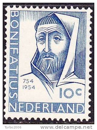 1954 Bonifatius 10 Cent Lichtblauw NVPH 646 Ongestempeld - Unused Stamps