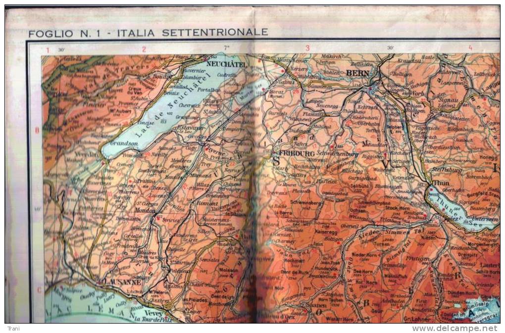 TCI - CARTA GENERALE D’ITALIA AL 500000 ANNO 1961 - Strassenkarten