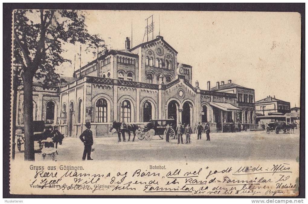 Germany Deutsches Reich PPC Gruss Aus Göttingen Bahnhof GÖTTINGEN 1905 Simple Backside (2 Scans) - Göttingen