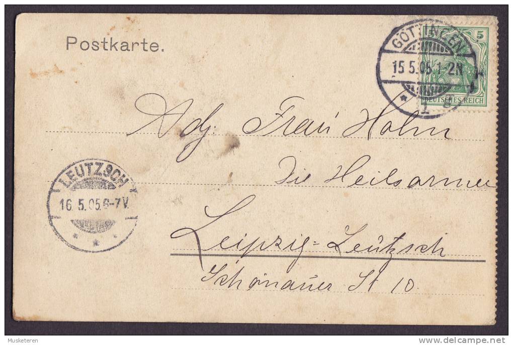 Germany Deutsches Reich PPC Gruss Aus Göttingen Bahnhof GÖTTINGEN 1905 Simple Backside (2 Scans) - Goettingen