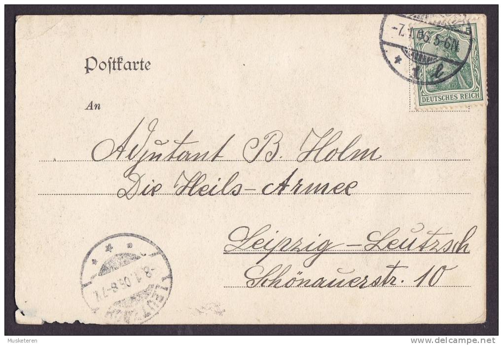 Germany Deutsches Reich PPC Stassfurt Louisenplatz-Fürstenstrasse 1906 Simple Backside (2 Scans) - Stassfurt