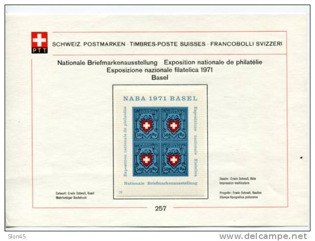 Switzerland 1971 Complete Year  Mi  940-963 (-2 St.)  MH Complete Sets On 7 PTT Cards - Neufs