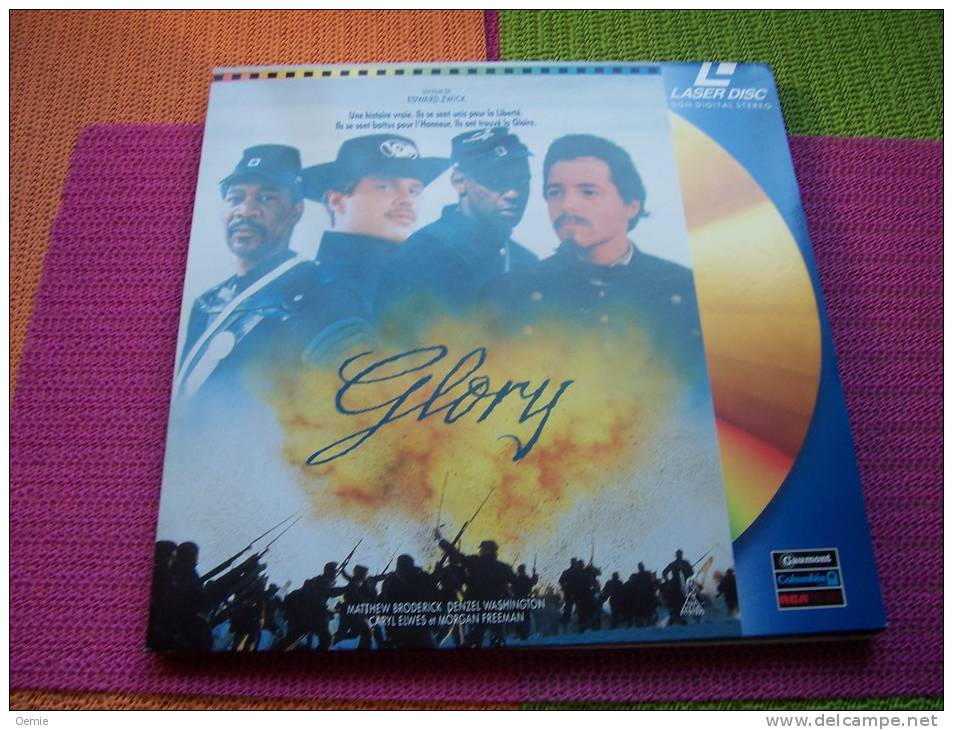 LASERDISC  CDV ° GLORY  °  MATTHEW BRODERICK / DENZEL WASHINGTON / CARYL ELWES ET MORGAN FREEMAN - Andere Formaten