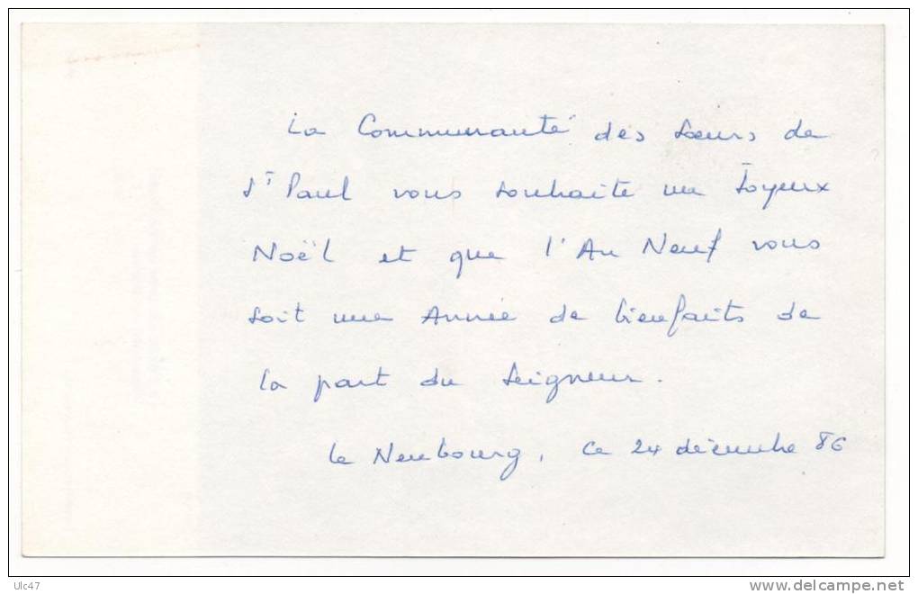 - Joyeux Noël  - Le Fils De L'homme Est Né, Noël !    - Scan Verso - - Le Neubourg