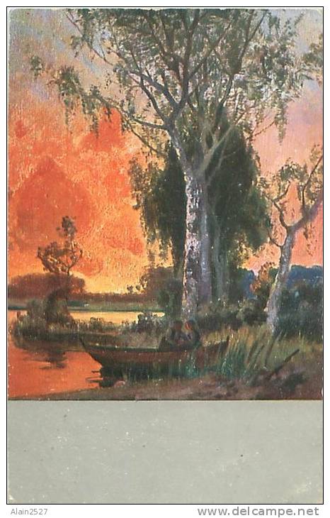 Arbres, Barque, Couple, Ciel Rouge, ... (Serie 230, 6 Dess.) - Schilderijen