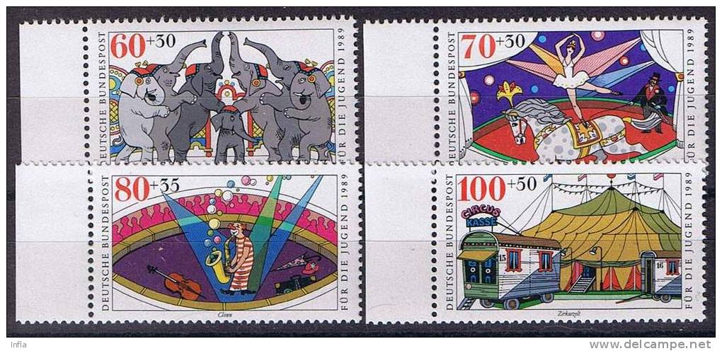 Bund 1989, Michel # 1411 - 1414 ** Für Die Jugend - Unused Stamps