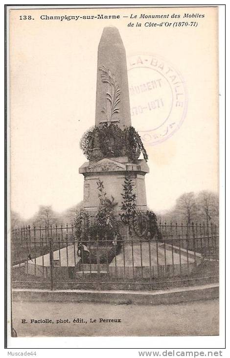 CHAMPIGNY SUR MARNE - LE MONUMENT DES MOBILES DE LA COTE D OR - Champigny