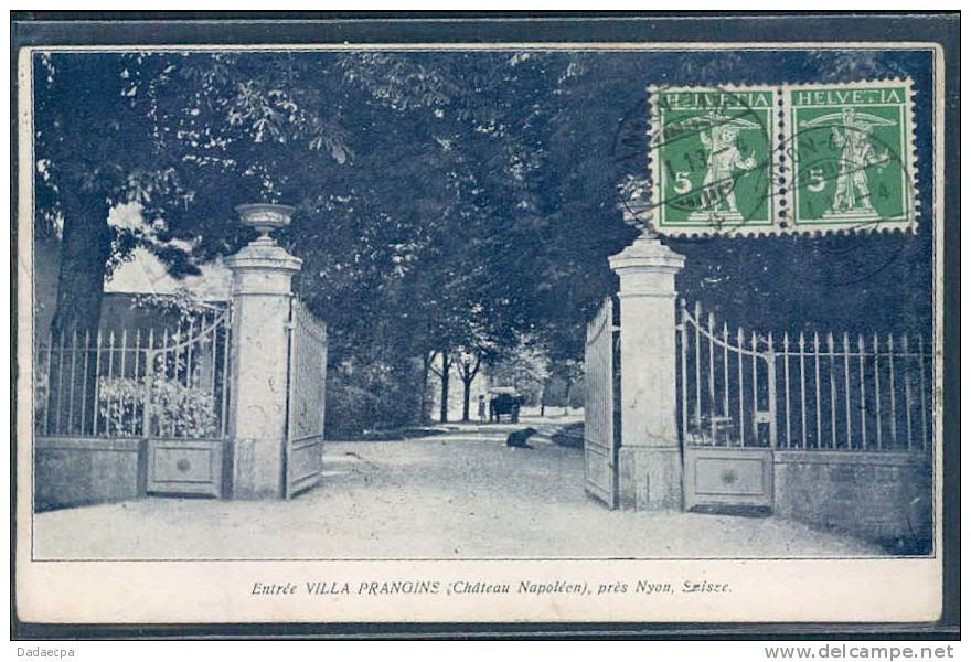 Vaud, P - Entrée Villa Prangins, Château Napoléon, Près Nyon, Animée, - Nyon