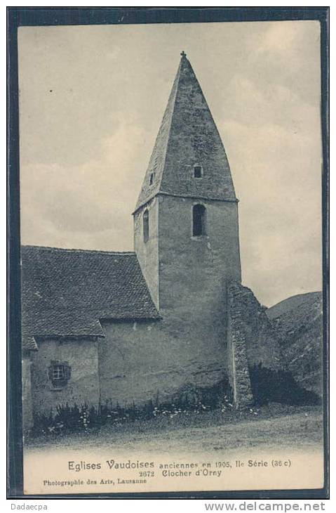 Vaud, O - Eglises Anciennes Vaudoises En 1905, Clocher D' Orny - Orny