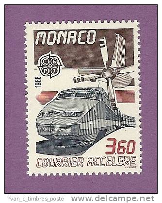 MONACO TIMBRE N° 1627 NEUF SANS CHARNIERE EUROPA 1988 TRANSPORTS ET COMMUNICATIONS - Booklets