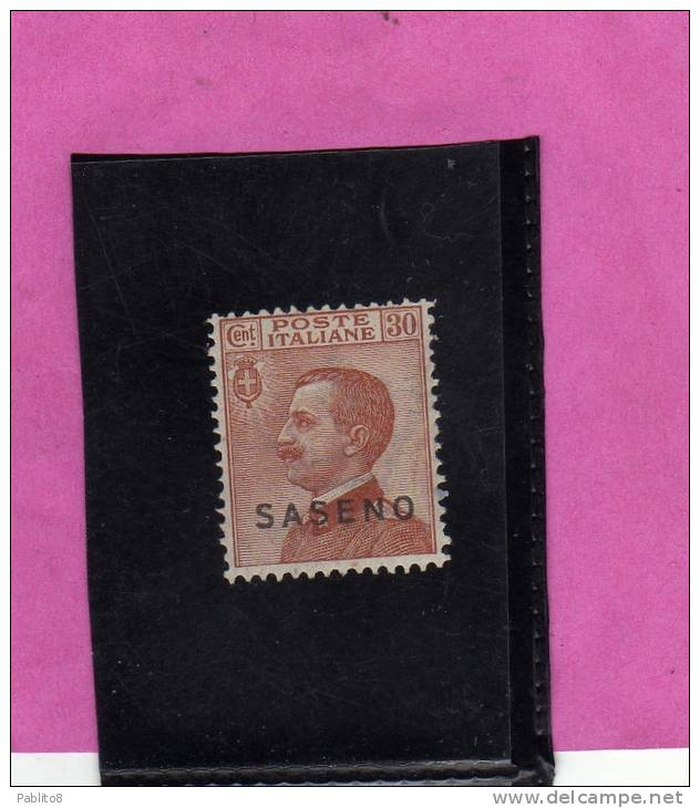 SASENO 1923 SOPRASTAMPATO D'ITALIA ITALY OVERPRINTED CENT.30c MNH OTTIMA CENTRATURA - Saseno