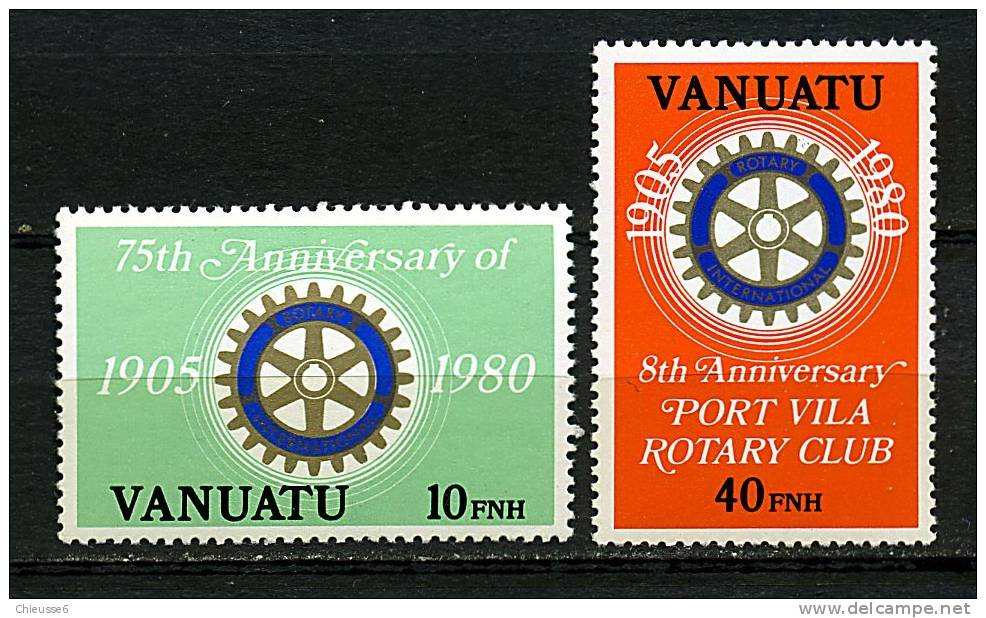 Vanuatu ** N° 611/612 - 75e Ann.du Rotary International (anglais) - Vanuatu (1980-...)
