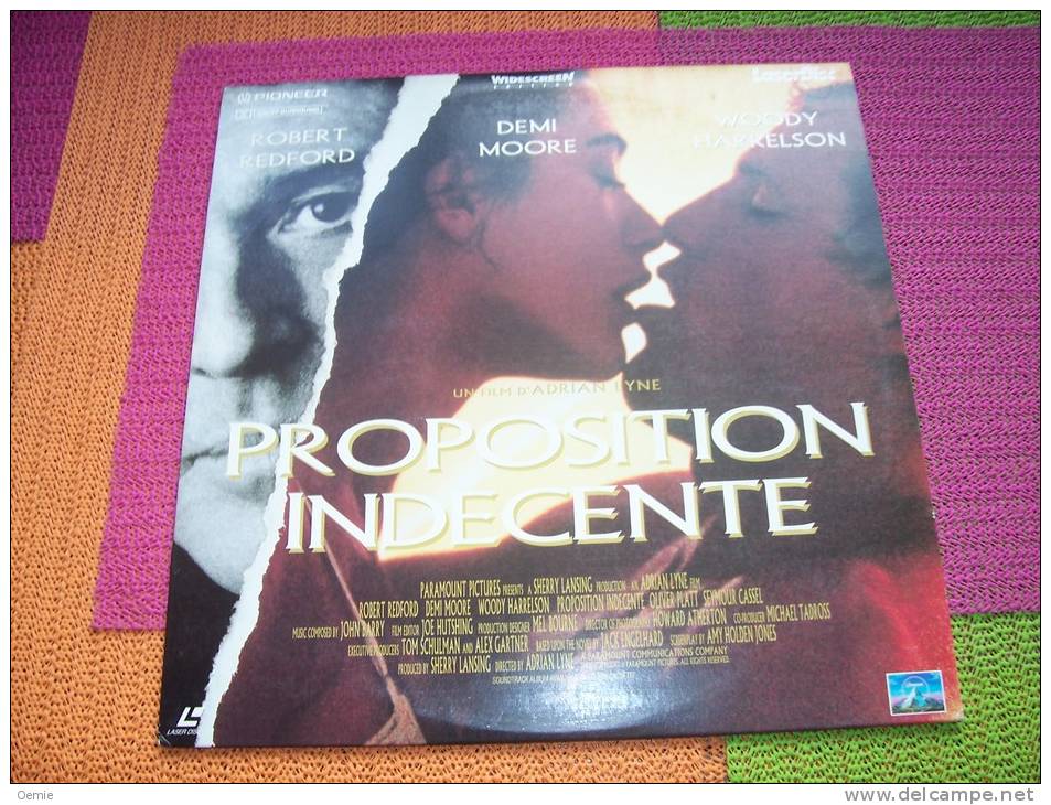 LASERDISC CDV  °  PROPOSITION INDECENTE  / ROBERT REDFORD  DEMI MORE  WOODI HARRELSON - Otros