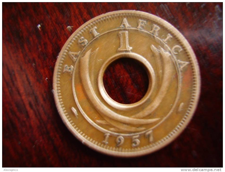 BRITISH EAST AFRICA USED ONE CENT COIN BRONZE Of 1957. - East Africa & Uganda Protectorates