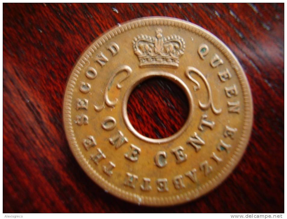 BRITISH EAST AFRICA USED ONE CENT COIN BRONZE Of 1957. - East Africa & Uganda Protectorates