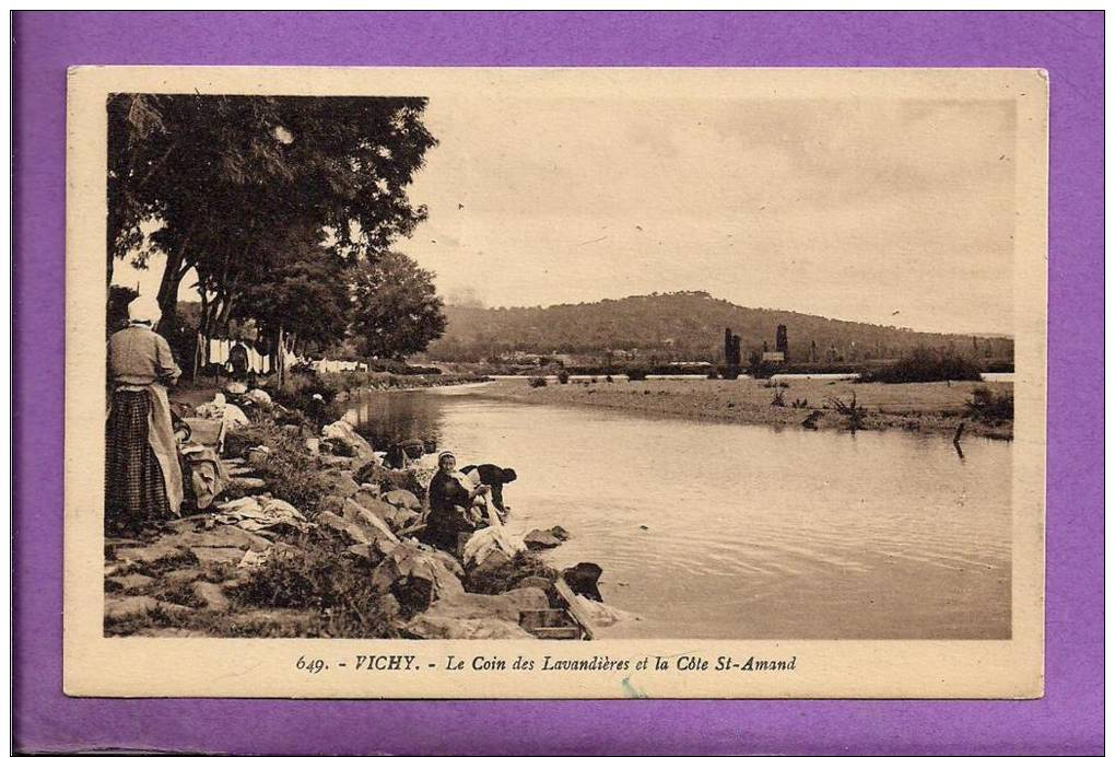 Dépt 03 - VICHY - Le Coin Des Lavandières Et Le Côte St-Amand - Animée - Oblitérée En 1912 - Vichy