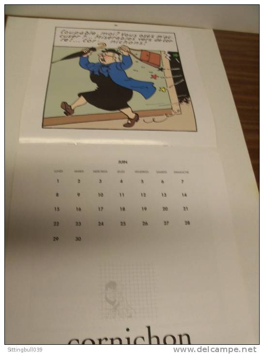 TINTIN. Calendrier 1992. Une Année de Mille Sabords, avec jurons et insultes de Haddock. Pièce de Collection !