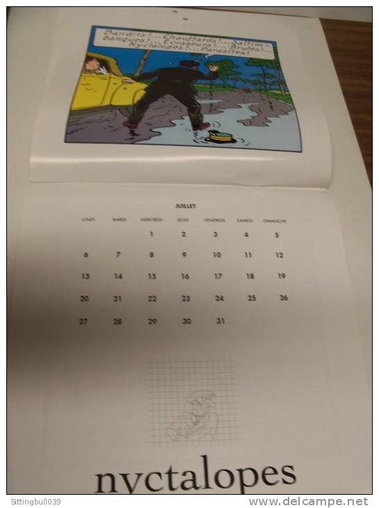 TINTIN. Calendrier 1992. Une Année de Mille Sabords, avec jurons et insultes de Haddock. Pièce de Collection !