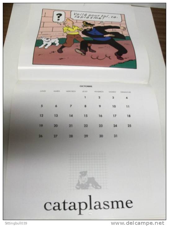 TINTIN. Calendrier 1992. Une Année de Mille Sabords, avec jurons et insultes de Haddock. Pièce de Collection !