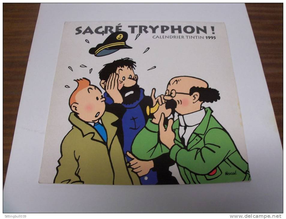 TINTIN. Calendrier 1995. Sacré Tryphon !. Avec Tournesol, Tintin Et Haddock. Pièce De Collection ! - Agendas