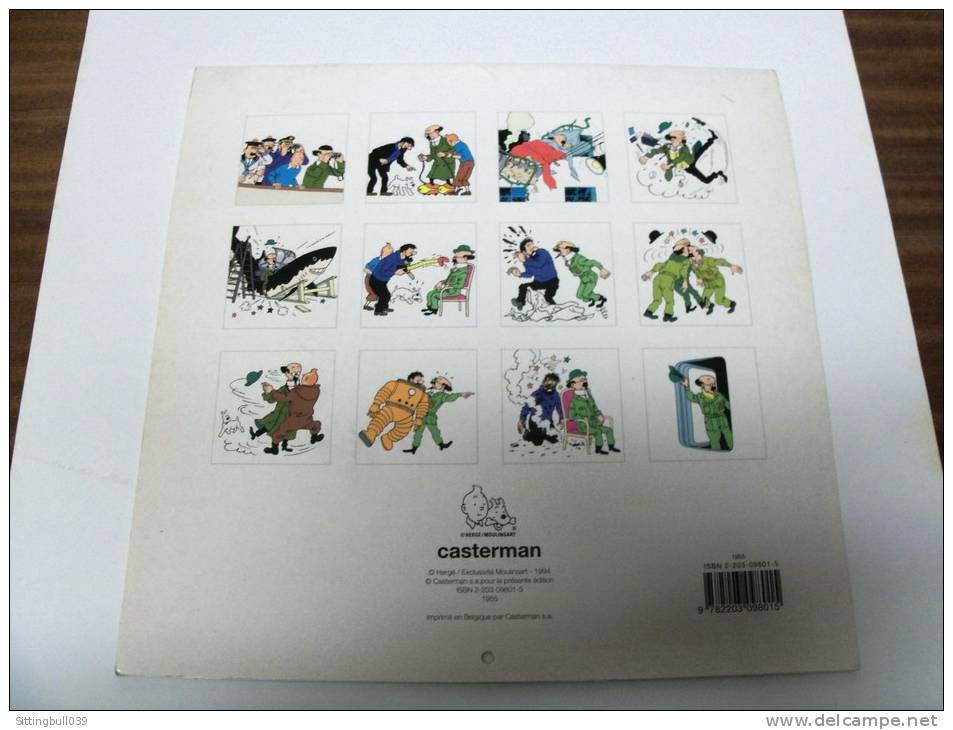 TINTIN. Calendrier 1995. Sacré Tryphon !. Avec Tournesol, Tintin et Haddock. Pièce de Collection !