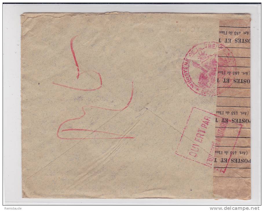 ESPAGNE - 1915 - PERFORE C.L (CREDIT LYONNAIS) Sur ENVELOPPE Avec BELLE CENSURE FRANCAISE De BARCELONA Pour PARIS - Covers & Documents