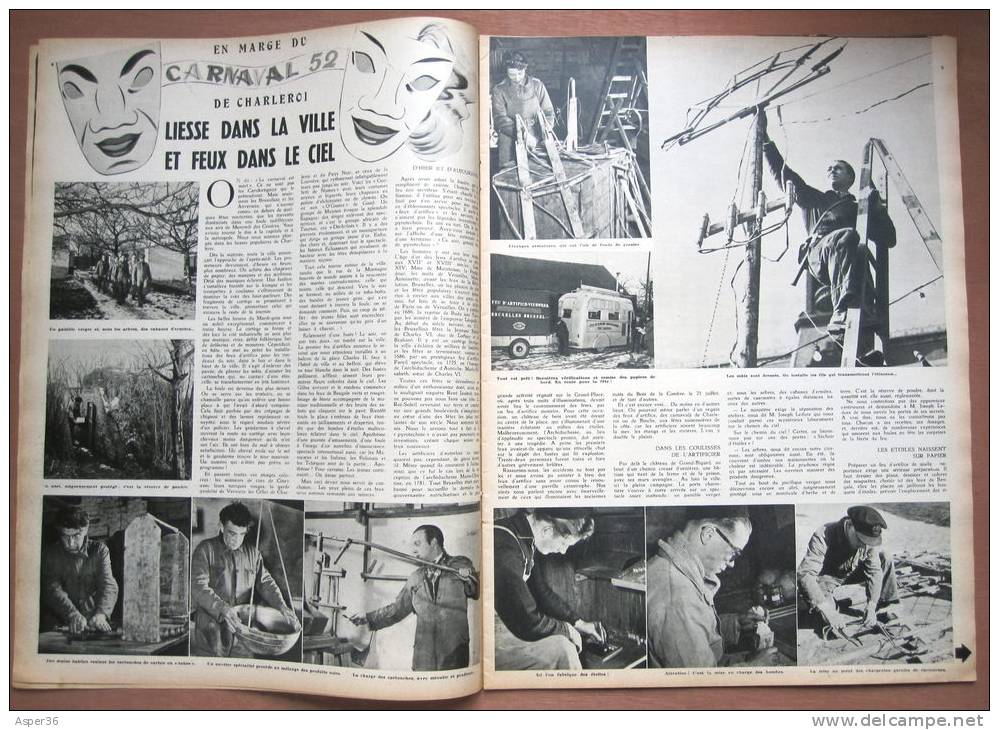 Magazine Avec Article "Carnaval De Charleroi" 1952 - Collections