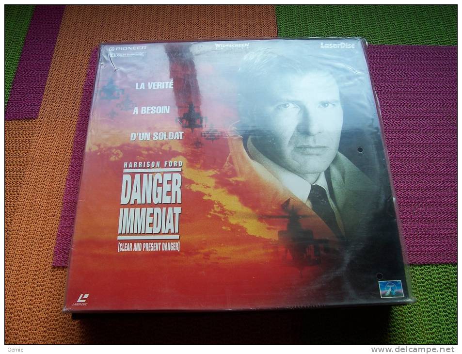 LASERDISC CDV  °  DANGER IMMEDIAT  AVEC HARRISON FORD   ++++ - Otros