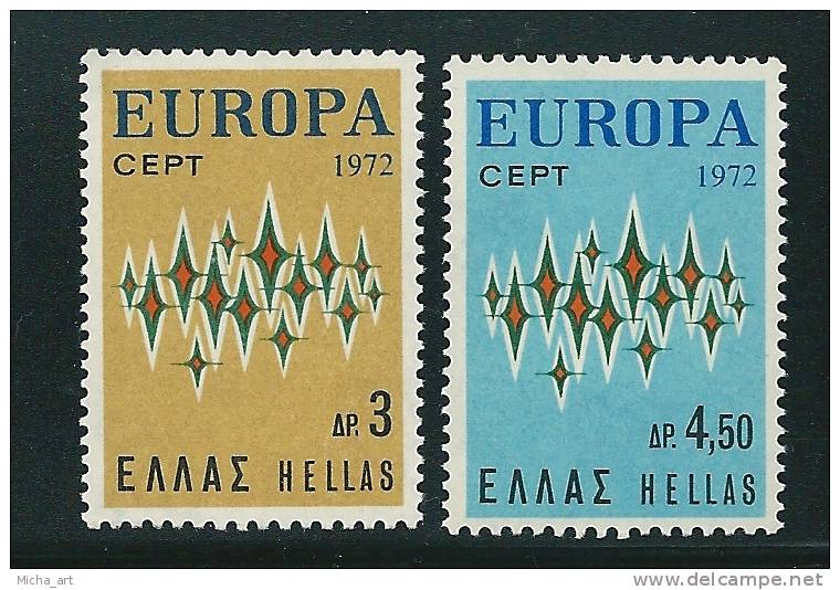 Greece 1972 Europa Set MNH V11774 - Unused Stamps