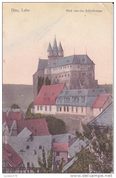 DIEZ LAHN / BLICK VON DER SCHLOBTREPPE - Diez