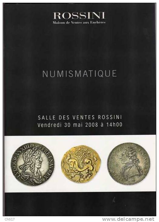 CATALOGUE VENTES NUMISMATIQUE  ROSSINI MONNAIES ANTIQUES CELTES GAULOISES FRANCAISES ETRANGERES AVEC COTE 2008 - Sonstige – Europa