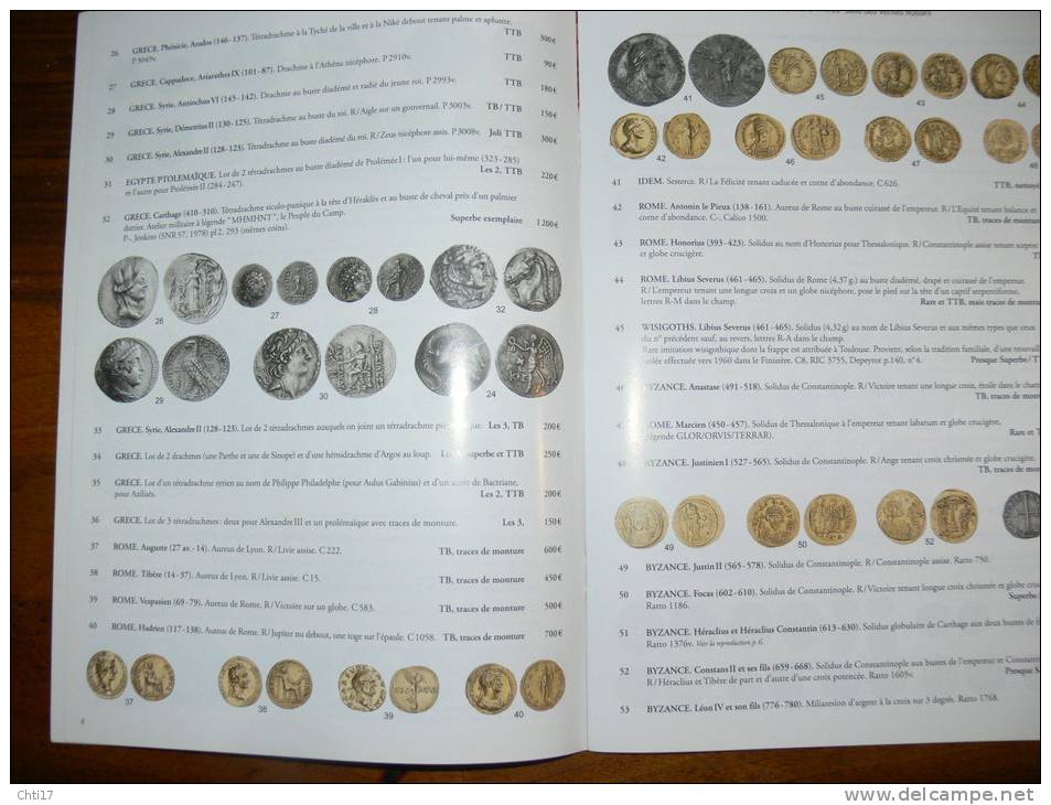 CATALOGUE VENTES NUMISMATIQUE  ROSSINI MONNAIES ANTIQUES CELTES GAULOISES FRANCAISES ETRANGERES AVEC COTE 2008 - Sonstige – Europa