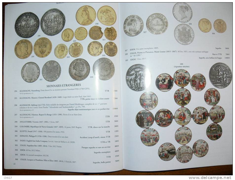 CATALOGUE VENTES NUMISMATIQUE  ROSSINI MONNAIES ANTIQUES CELTES GAULOISES FRANCAISES ETRANGERES AVEC COTE 2008