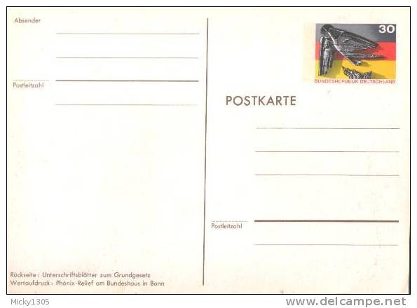 Germany - Ganzsache Postkarte Ungebraucht / Postcard Mint (z024) - Postcards - Mint