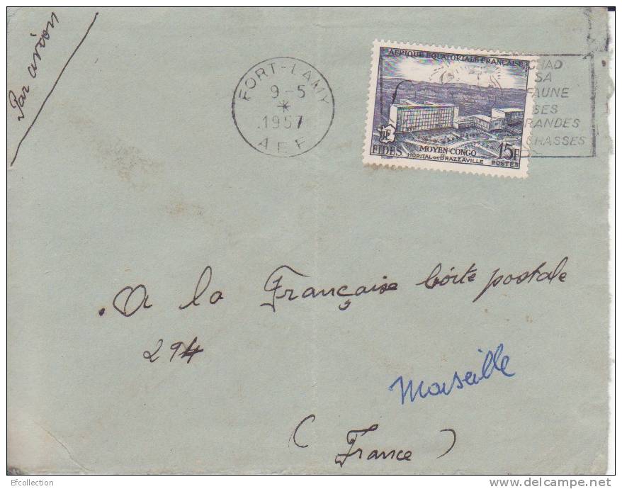 FORT LAMY - TCHAD - Colonies Francaises - Lettre - Flamme - Marcophilie - Storia Postale