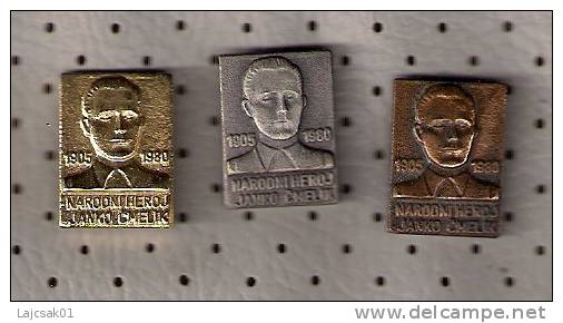 B5 YUGOSLAV NATIONAL HERO PARTISAN PARTISANS JANKO CMELIK SET OF 3 - Personnes Célèbres