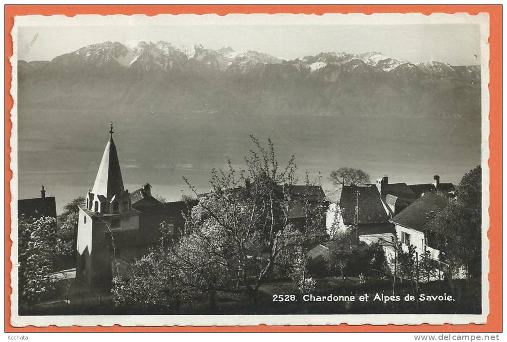 M108, Chardonne Près De Vevey Et Alpes De Savoie , 2528 , Circulée 1936 - Chardonne