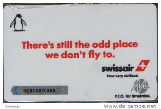 UNITED KINGDOM - MERCURY CARD - SWISSAIR - AIRPLANE - MINT - [ 4] Mercury Communications & Paytelco