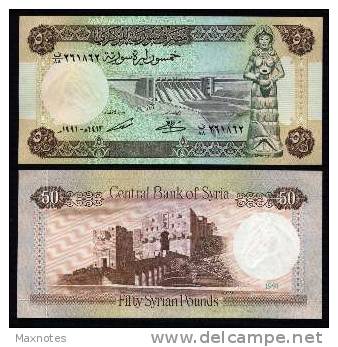 SYRIA : 50 Pounds - P103 - 1991 - UNC - Syria