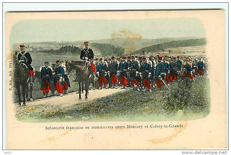 Dép 88 -  Militaria - Infanterie Française En Manoeuvres Entre Moussey Et Colroy La Grande - état - Moussey