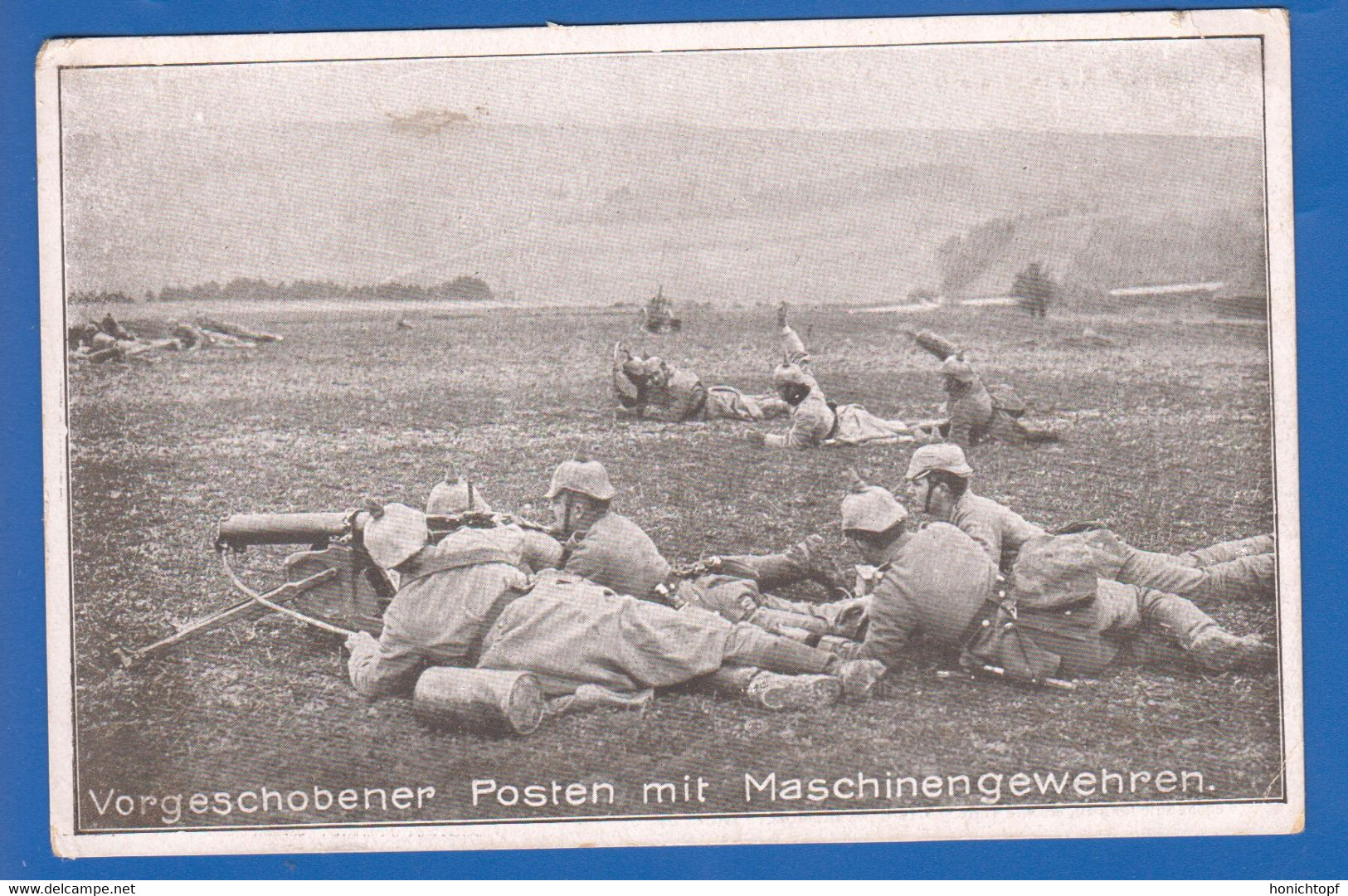 Militaria; Vorgeschobener Posten Mit Maschinengewehren; 1918 Feldpost - Other & Unclassified