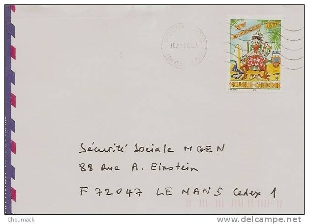 Devant De LETTRE NOUVELLE CALEDONIE Oblitération Nouméa 2001 - Cartas & Documentos