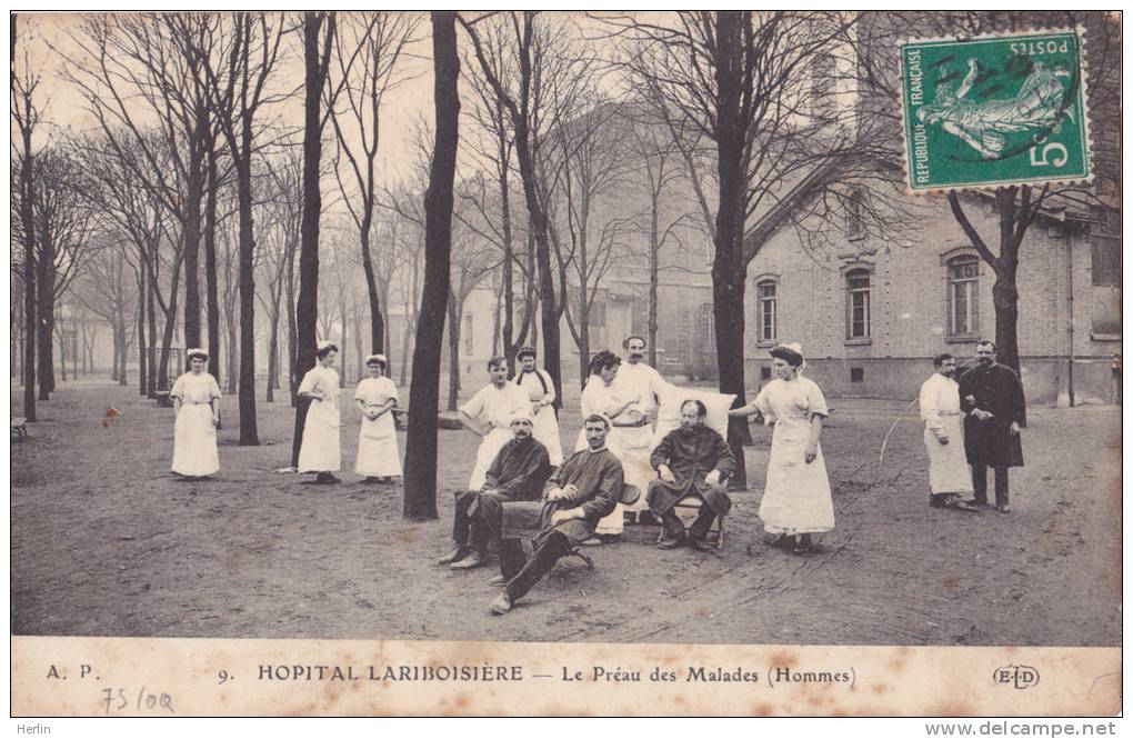 75 - PARIS (10e) - Hôpital Lariboisière - Le Préau Des Malades - Santé, Hôpitaux