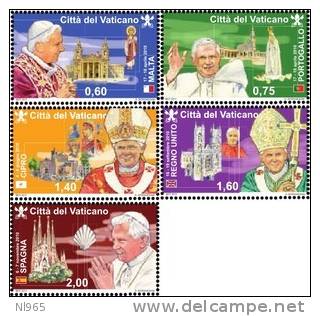 STATO CITTA´ DEL VATICANO - VATIKAN STATE - BENEDETTO XVI - ANNO 2011 - I VIAGGI   - NUOVI MNH ** - Neufs